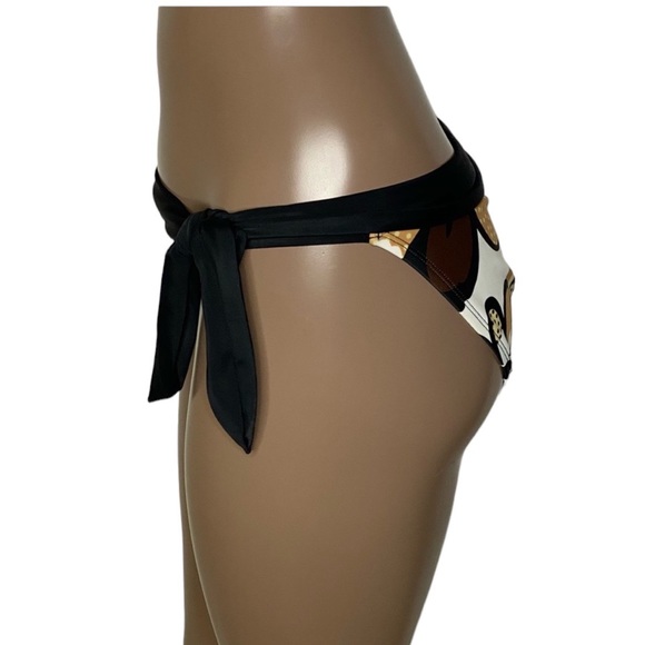 La Blanca Boho Flower Power Retro Side Tie Hipster Swim Bottom - Picture 2 of 4